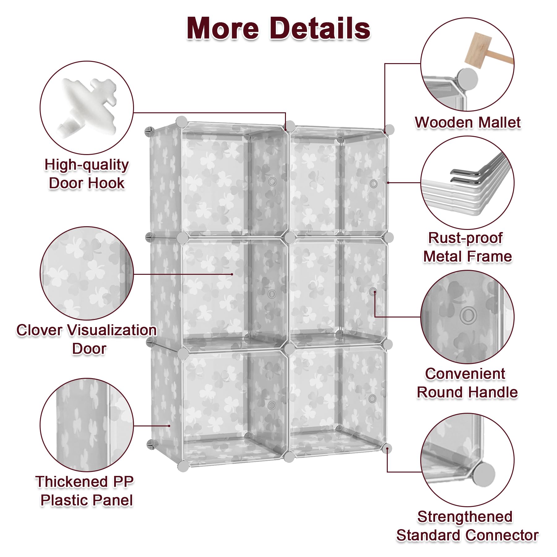 C&AHOME Clover-embossed design adds a modern touch to any room.
