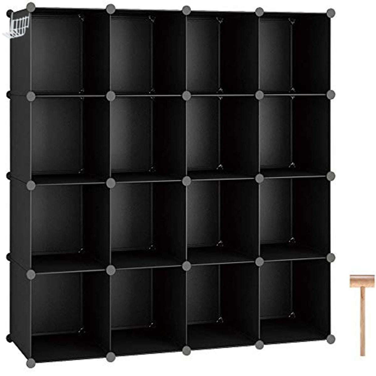 C&AHOME cube storage organizer with 16 cubes maximizes tidy book and decor display.