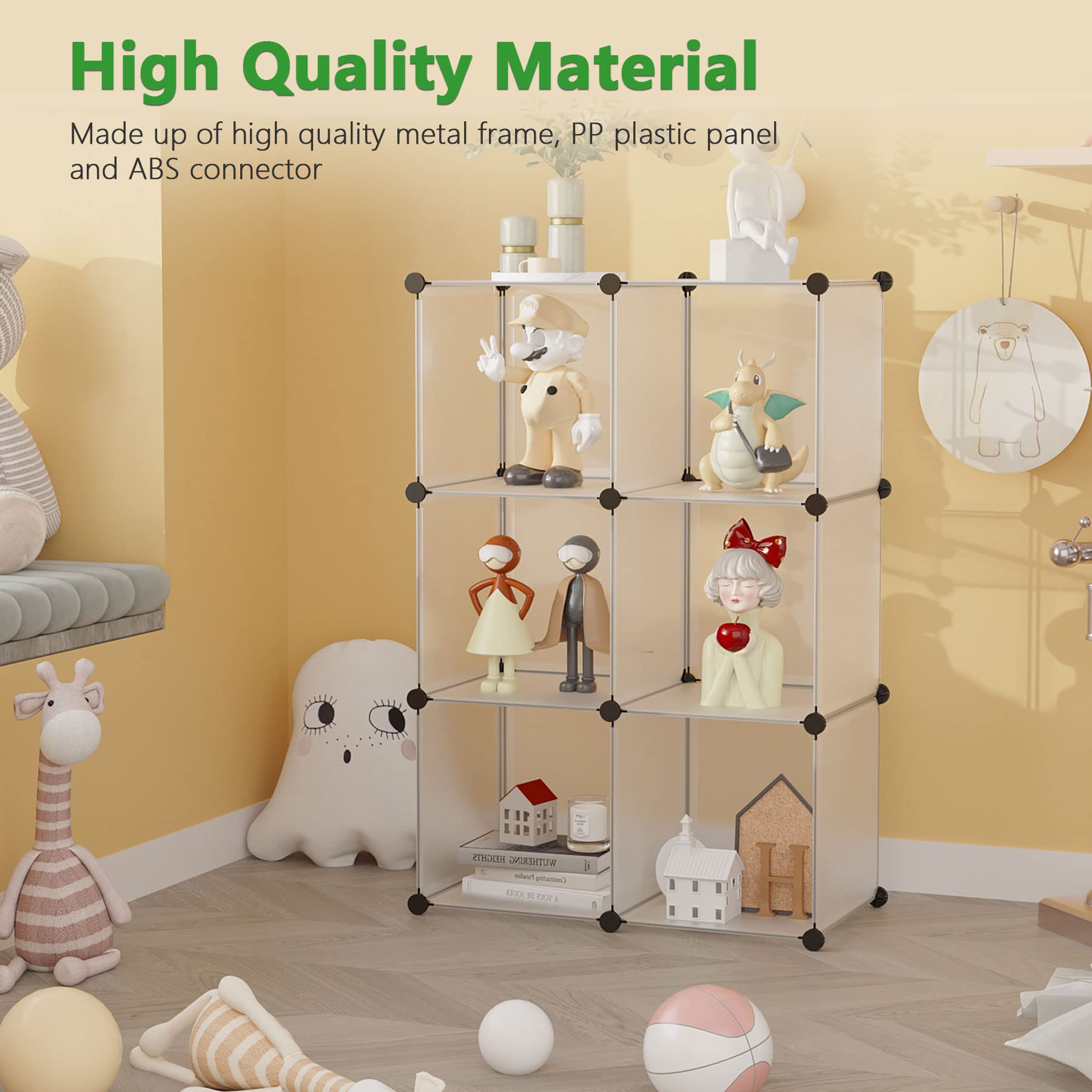 C&AHOME cube storage organizer assembly instructions showing easy setup