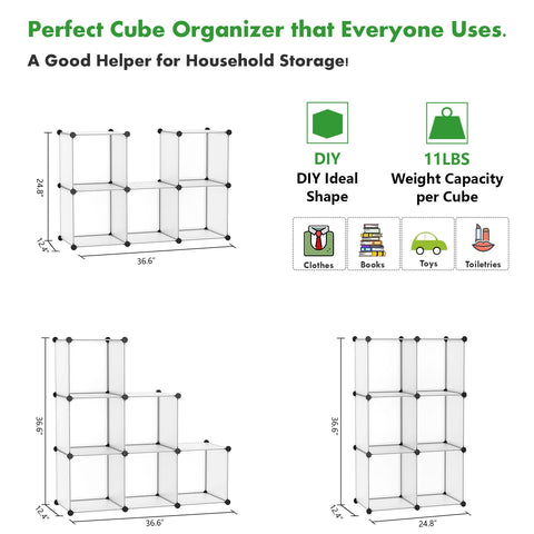 C&AHOME cube storage organizer modular configuration for custom layouts