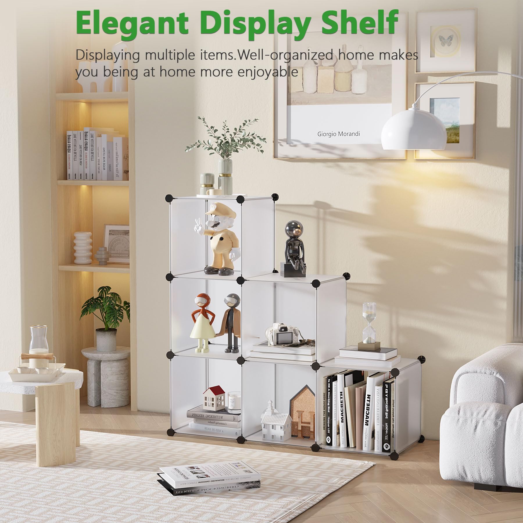 C&AHOME cube storage organizer side view highlighting modular stability