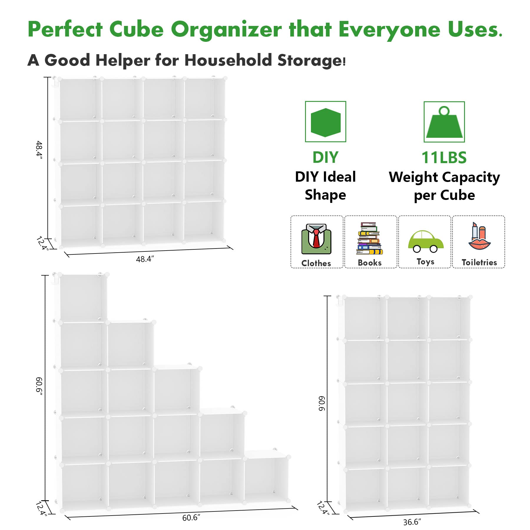 C&AHOME display-wall cubes organize decor while keeping items accessible