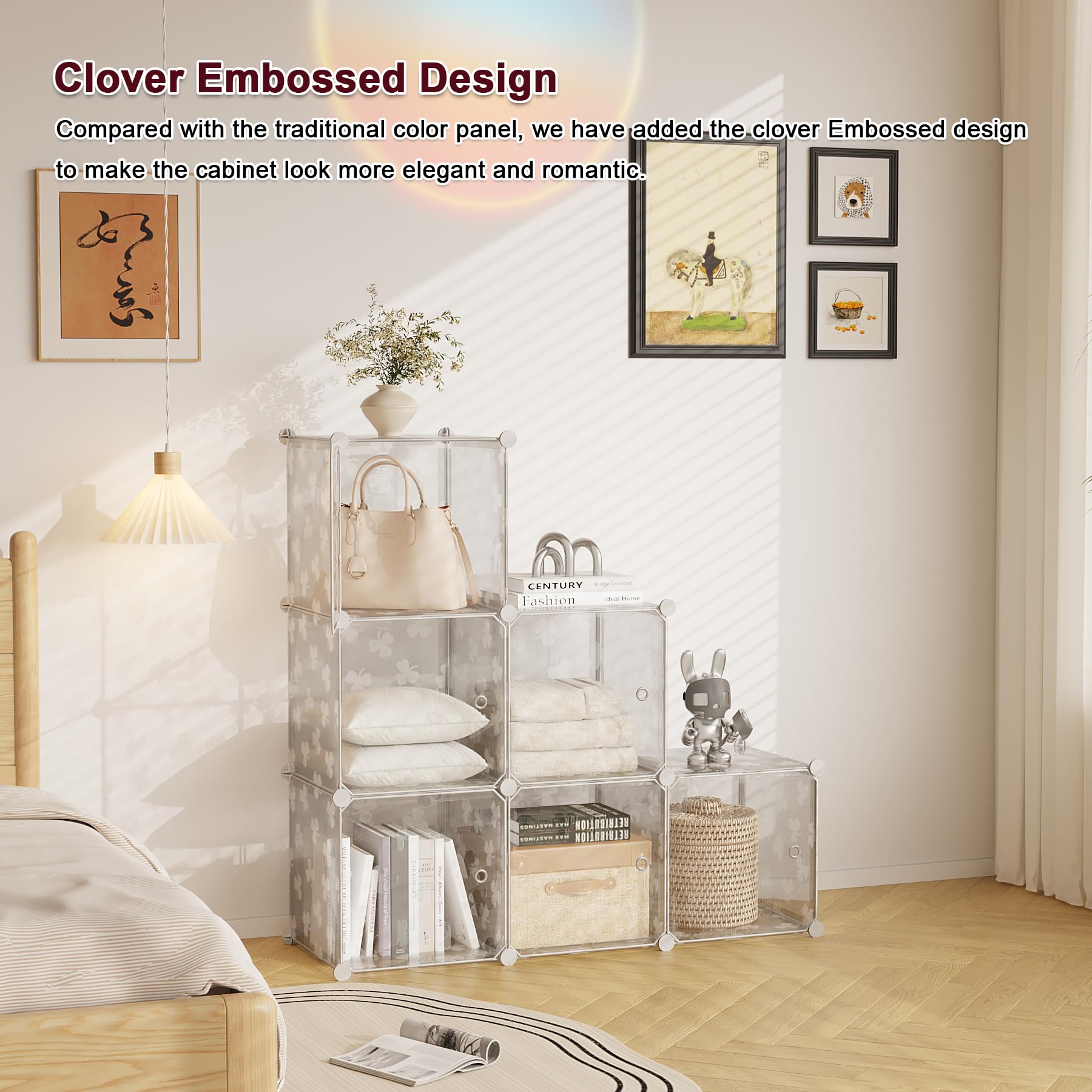 C&AHOME easy assembly with wooden mallet enables quick customization to fit spaces.