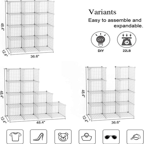 C&AHOME modular shelves offer easy build and customization.