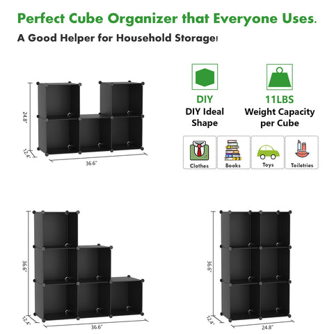 C&AHOME modular storage unit with DIY design enables flexible room configurations.