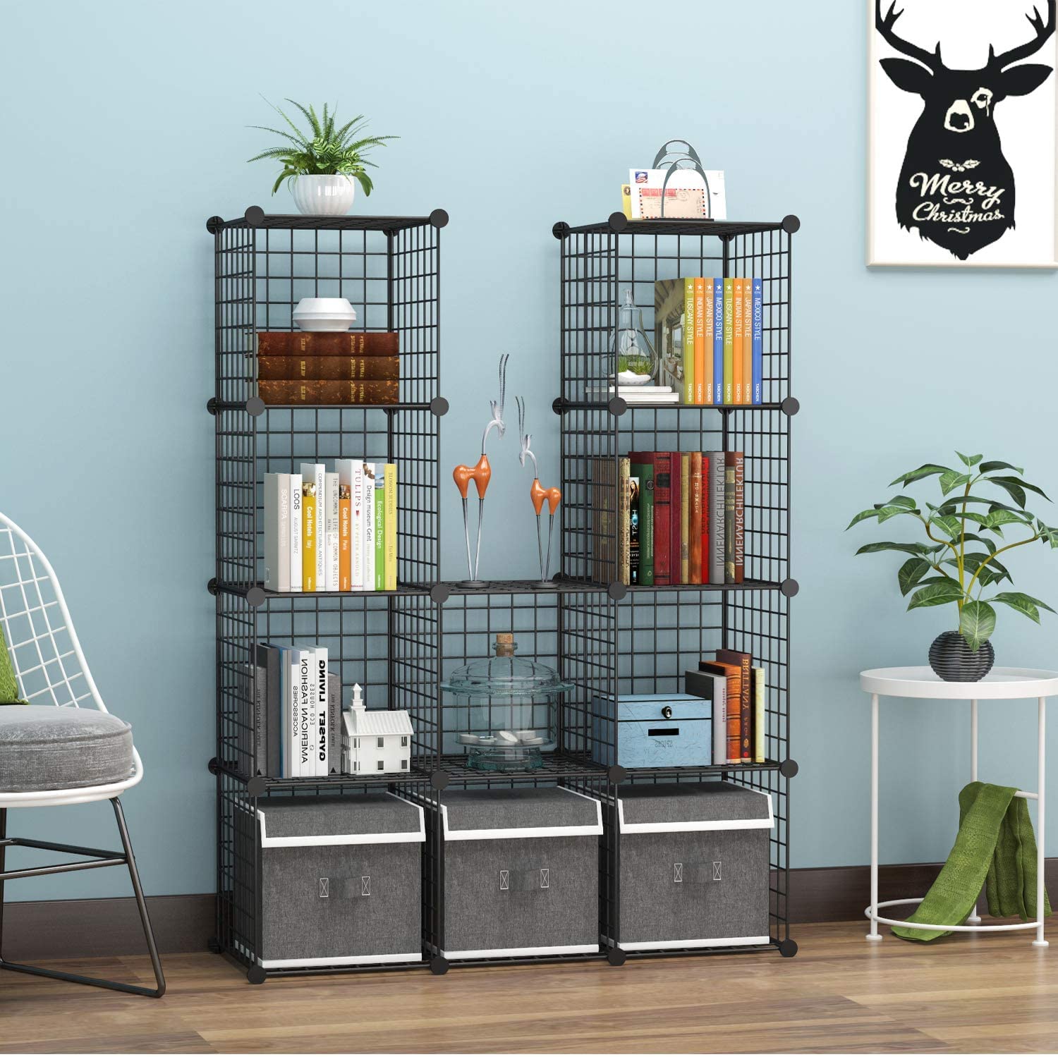 C&AHOME assembly guide image shows easy modular setup for flexible room layouts.
