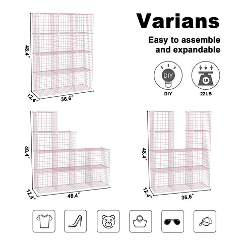 C&AHOME pink wire cube assembly tools and mallet