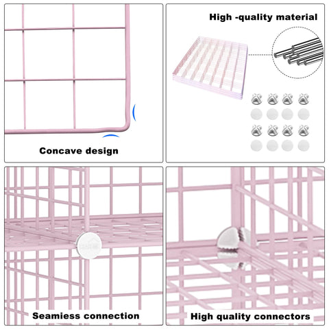 C&AHOME pink wire cube multifunction use in space