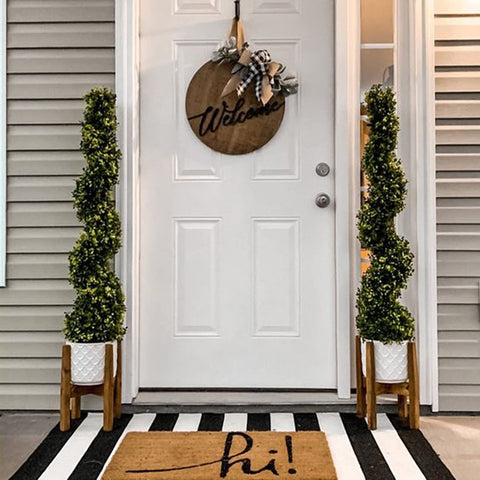 CAINANEL 3x5 feet striped rug suitable for porches.