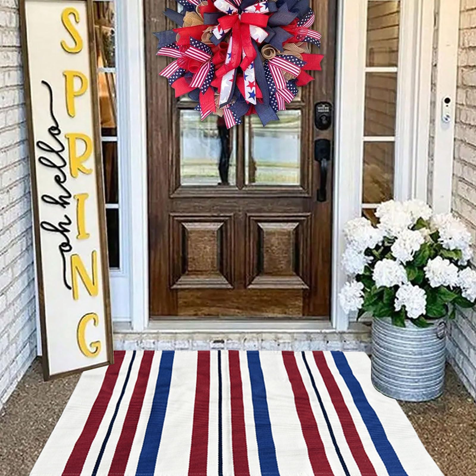 CAINANEL farmhouse entry door mat complements rustic porch decor