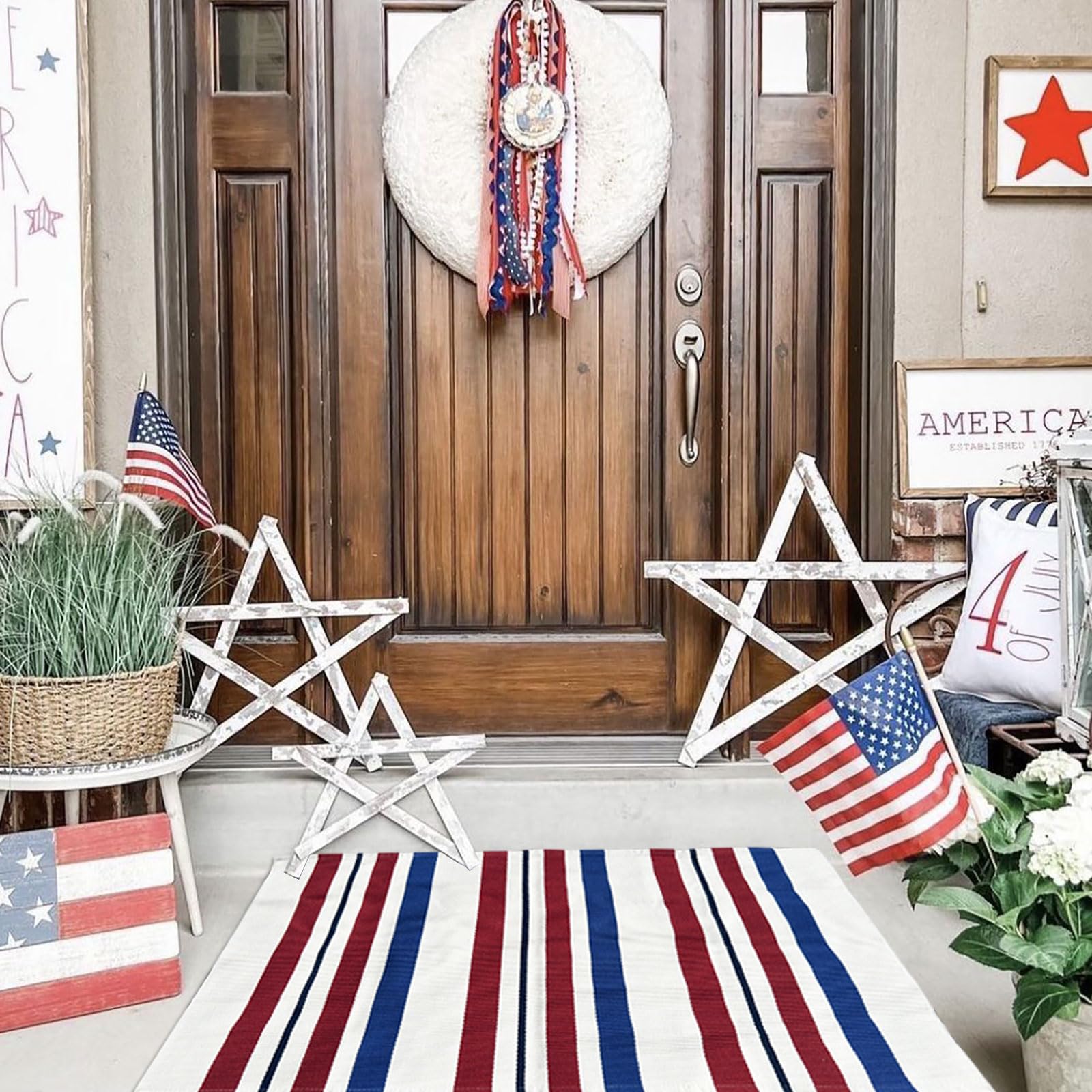 CAINANEL washable patio door mat with easy care routine