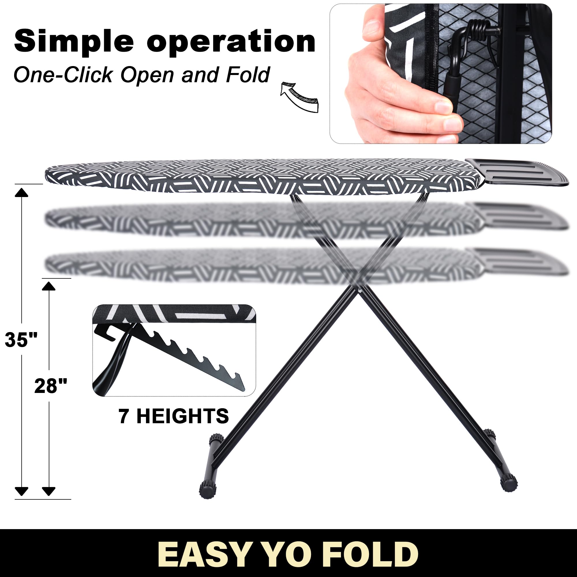 Caius ironing board anti-skid feet prevent movement