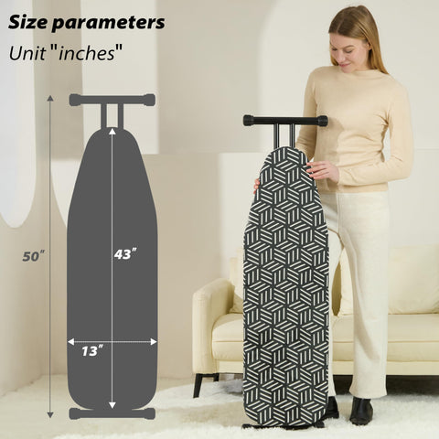 Caius ironing board folded for compact storage in small spaces