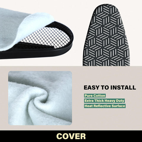 Caius ironing board cover reflects heat for smooth ironing