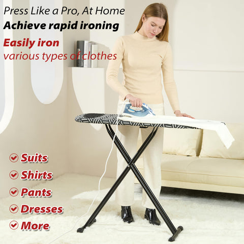 Caius ironing board height adjustment mechanism with seven positions