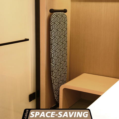Caius ironing board seven height options for ergonomic ironing.