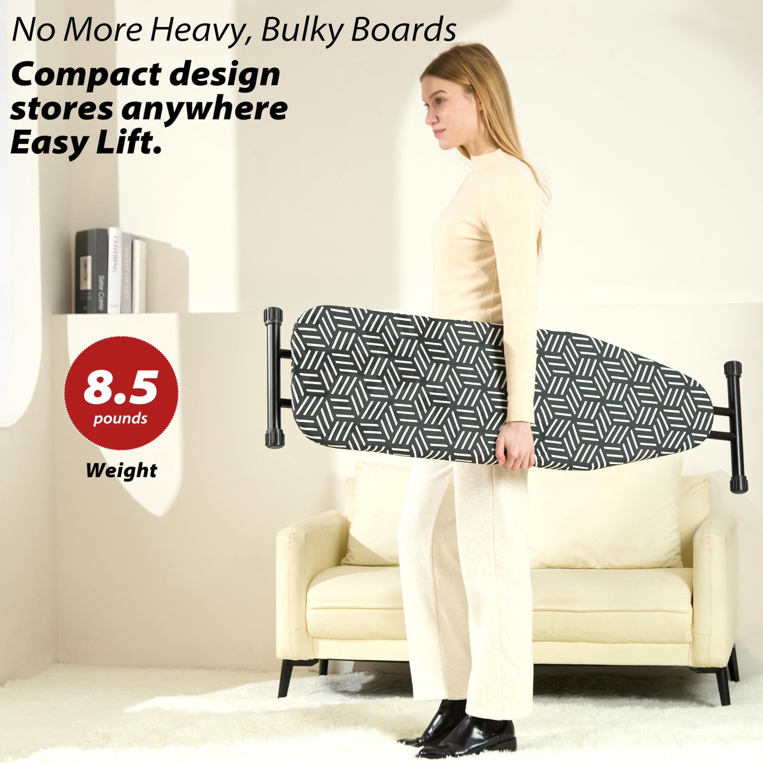 Caius ironing board full metal frame for lasting durability
