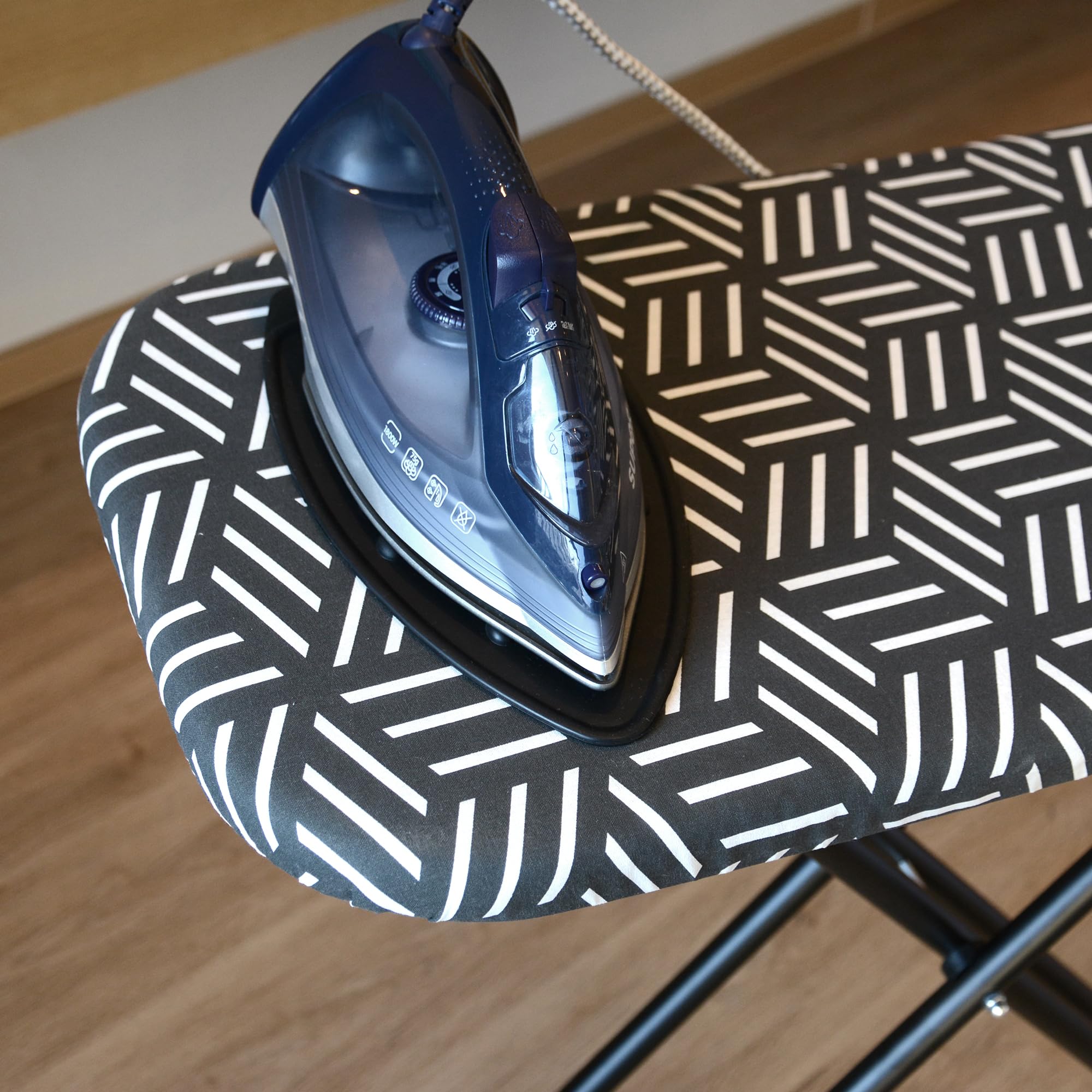 Caius ironing board weighs 8.3 pounds for easy transport.