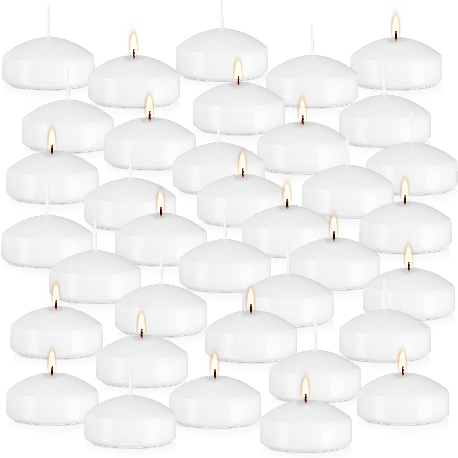 CAKETYCG 36 floating candles on water create a calm, romantic glow.