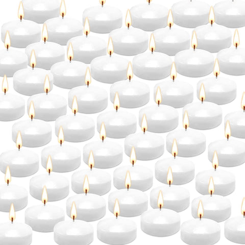 CAKETYCG 50 floating candles pack for weddings and events providing gentle water illumination.