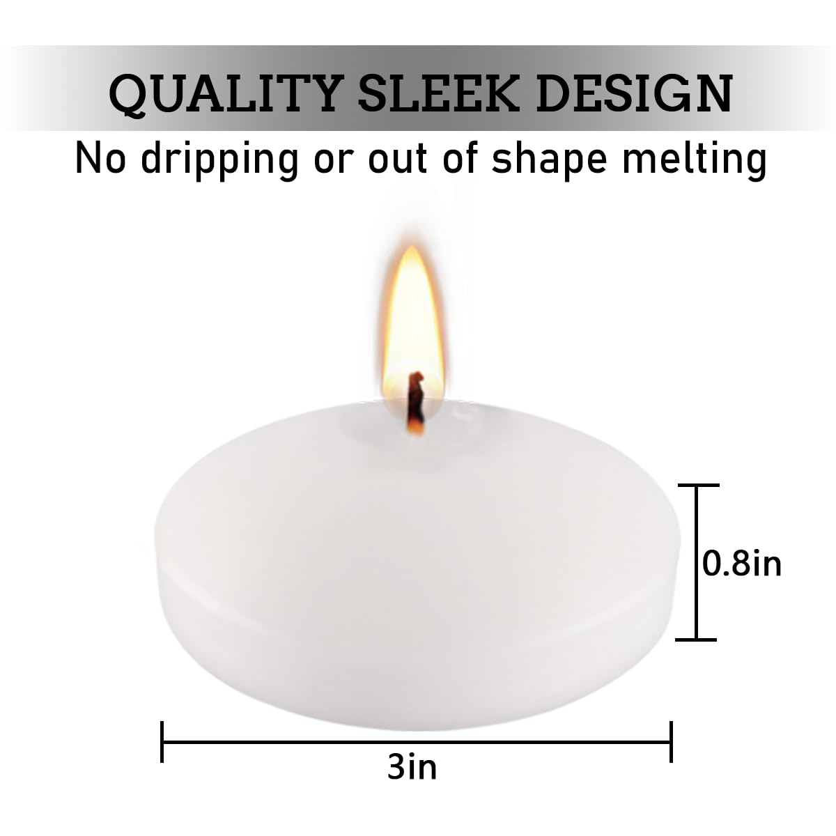 CAKETYCG dripless wax disc 3in-diameter suitable for water displays.