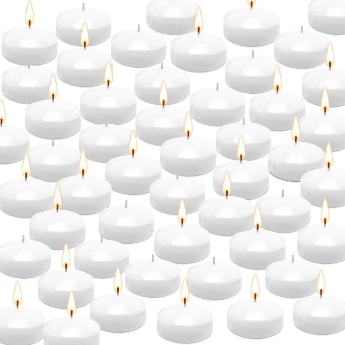 CAKETYCG floating candles on water surface create romantic bathtime or pond decor.