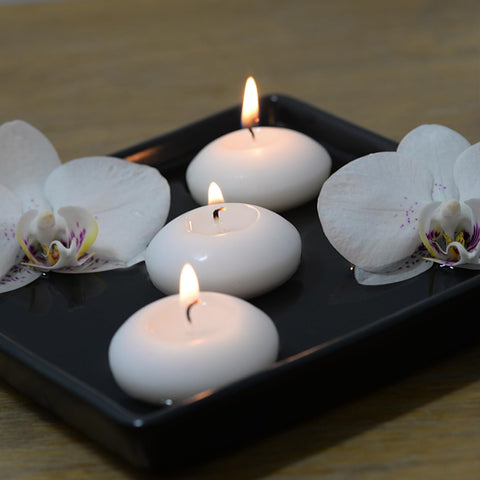 CAKETYCG white floating candles provide subtle mood lighting for weddings and events.