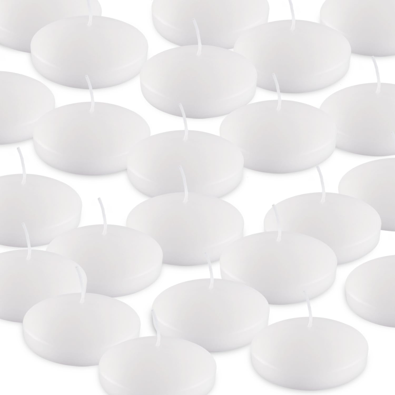 CAKETYCG white unscented disc 3in-diameter for fragrance-free centerpieces.