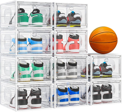 caktraie clear front-door shoe box for easy sneaker visibility