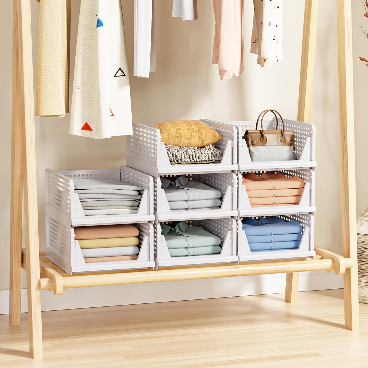 caktraie space-saving wardrobe drawers help declutter rooms with neutral white tone