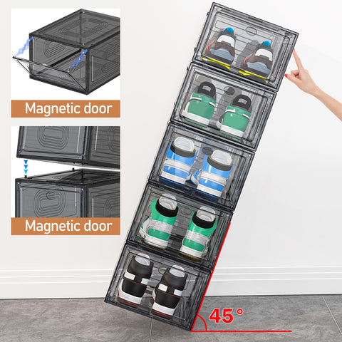 caktraie thickened shoe organizer used to store hats on a shelf