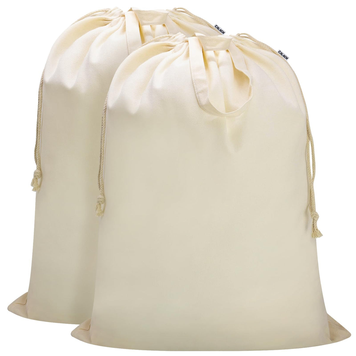 CALACH canvas laundry bag 33x35 top view with spacious capacity.