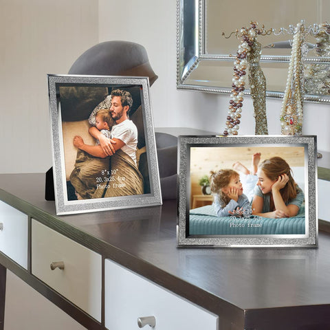 Calenzana 8x10 HD glass frame offers crystal clarity for cherished photos.
