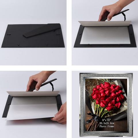 Calenzana frames preserve photos and elevate decor with shimmering modern accents.