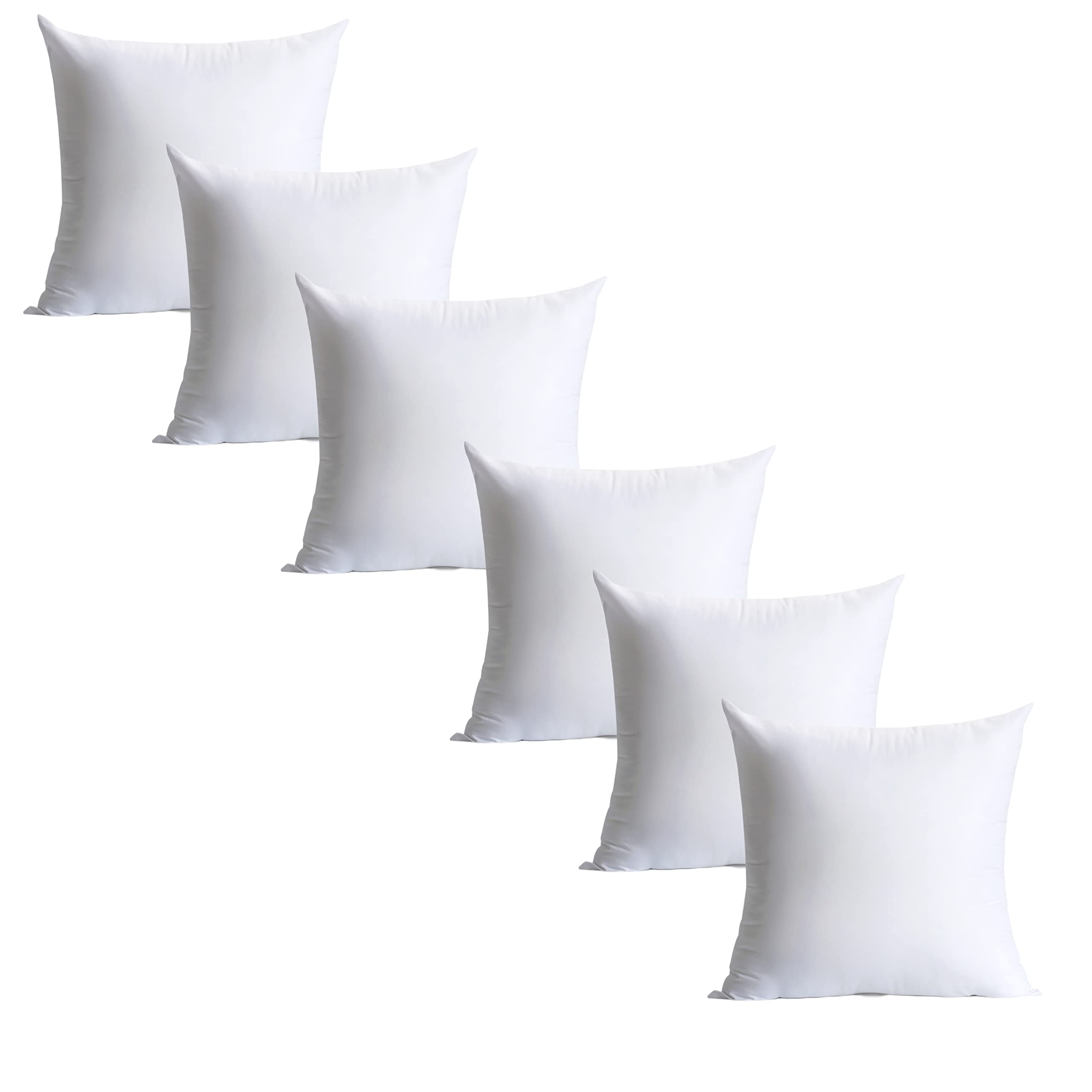 Calibrate Timing 18x18 pillow insert resting on couch enhances decorative versatility and comfort.