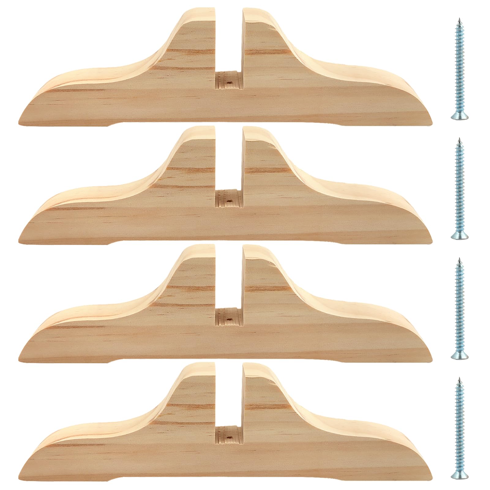 CALIDAKA folding room divider stand in wood color provides a stable base for screens.