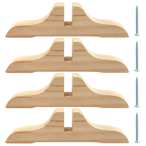 CALIDAKA folding room divider stand in wood color provides a stable base for screens.
