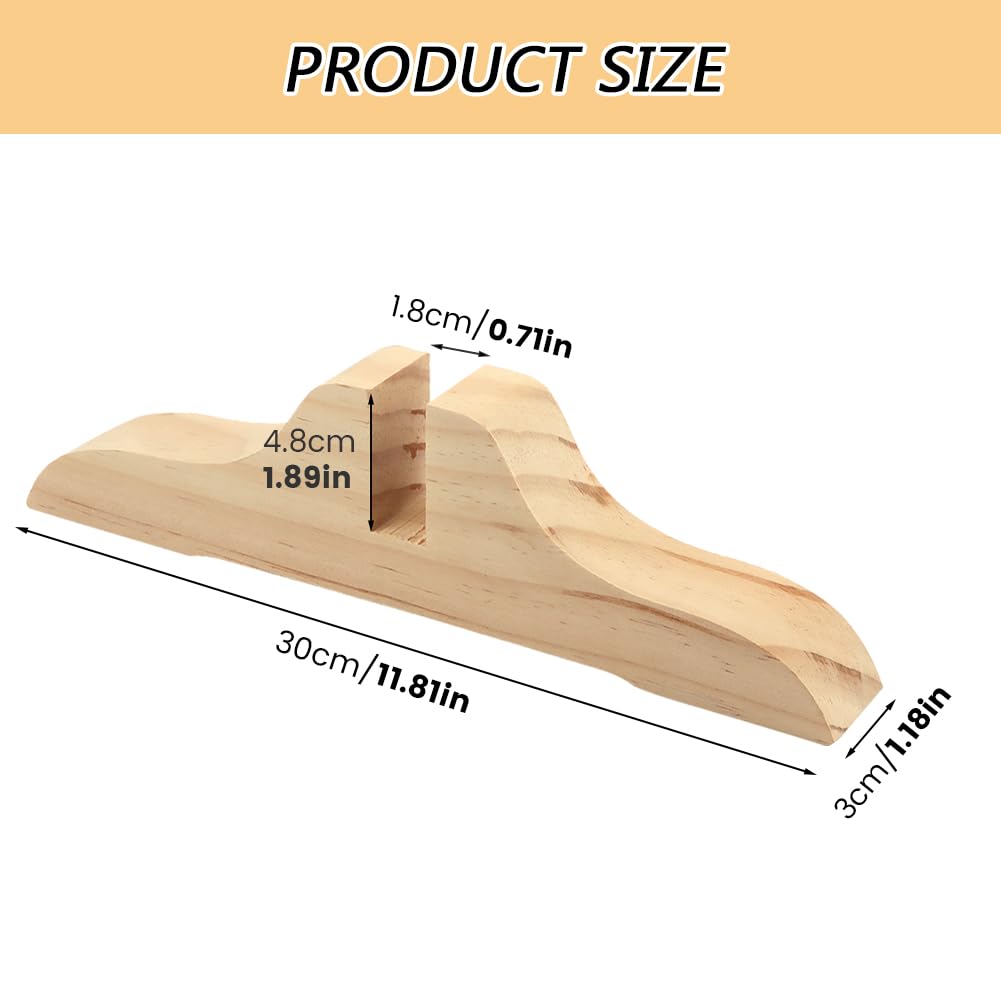 CALIDAKA wood base supports room dividers for upright panels.