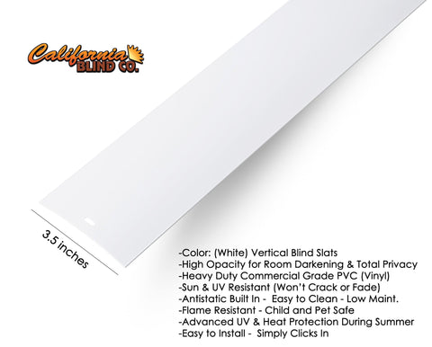 California Blinds Co slats with easy-install holes for quick mounting