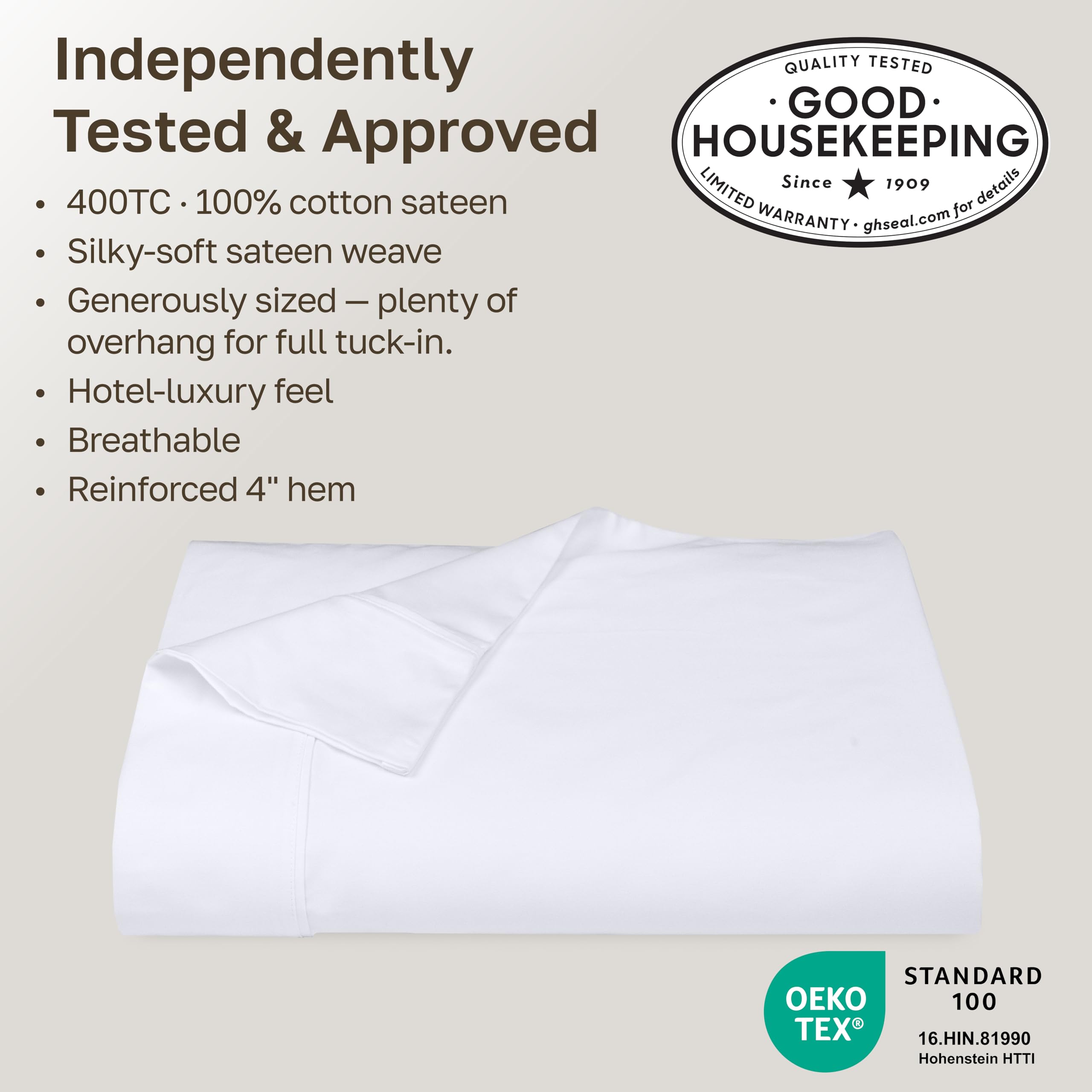 California Design Den 100% cotton flat sheet for everyday comfort