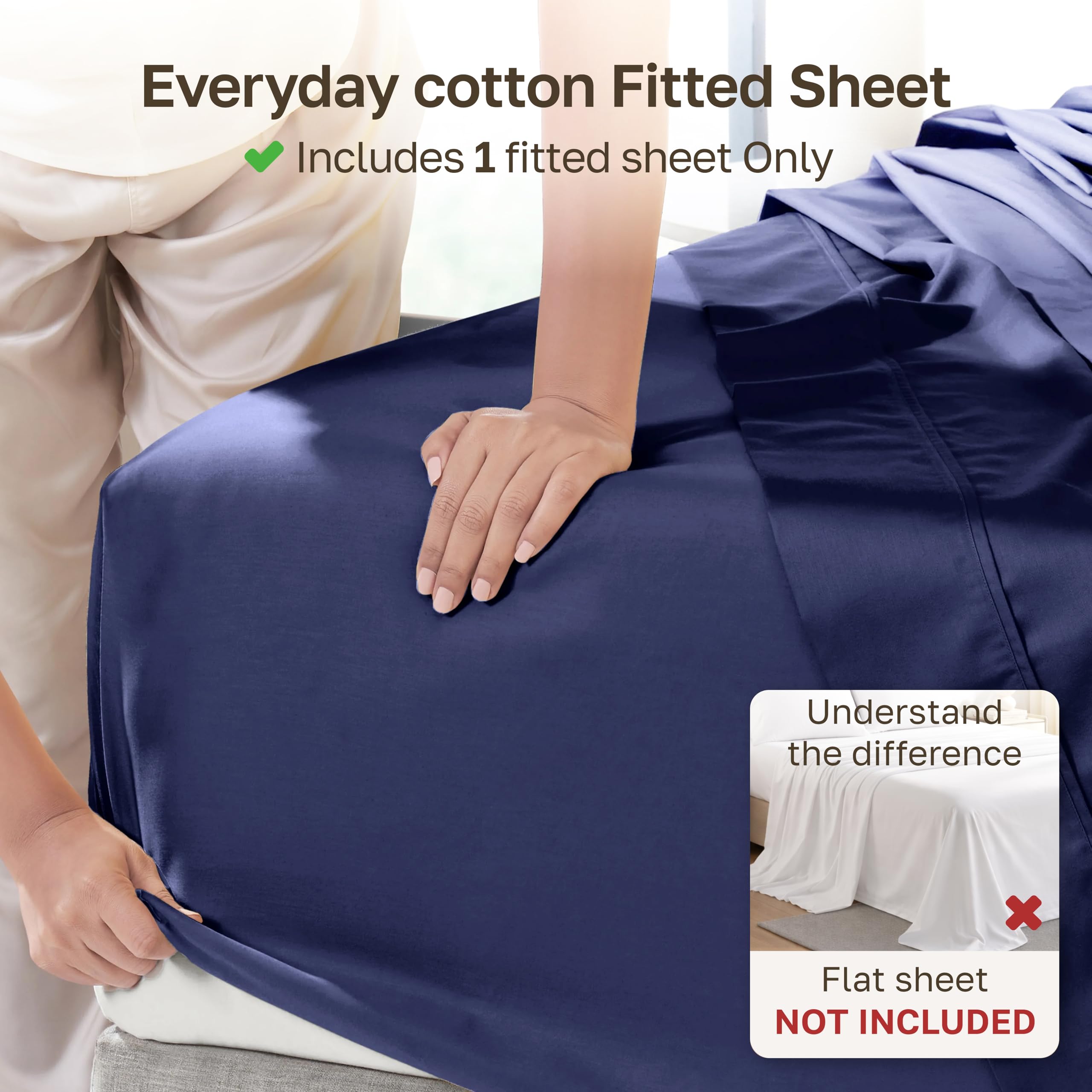 California Design Den 14-inch deep pocket showing secure mattress fit
