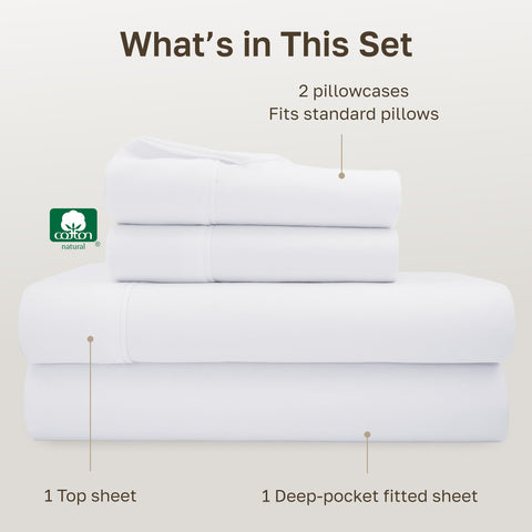 Close-up of 400-thread-count sateen weave by California Design Den