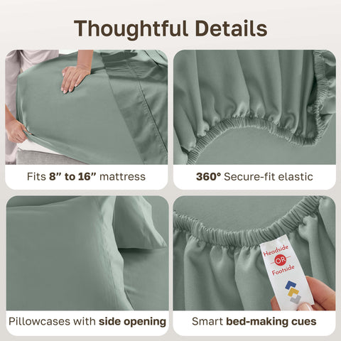 California Design Den 600-thread-count sateen weave delivers smooth, durable luxury.