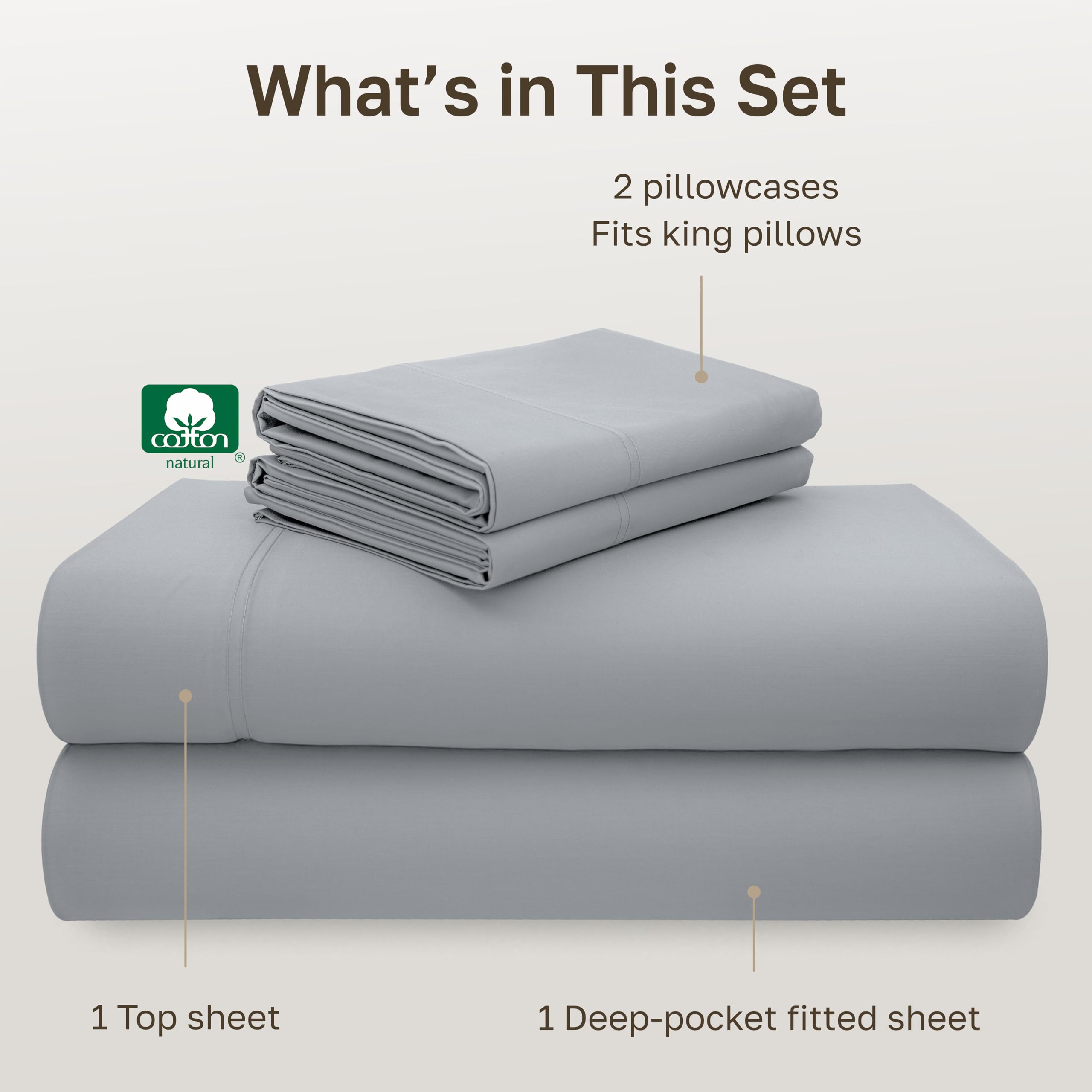 California Design Den all-around elastic fitted sheet stays snug on the mattress.