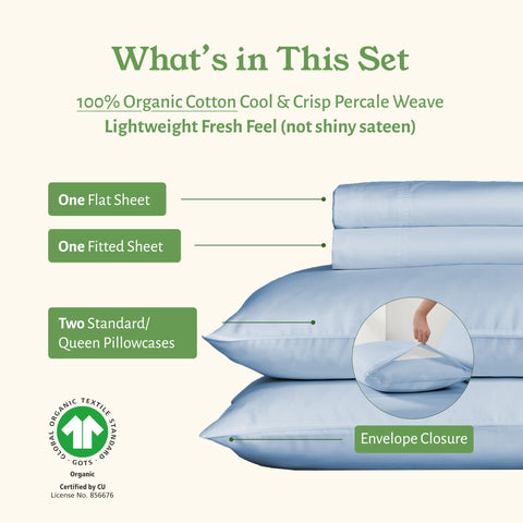Anti-skid elastic on California Design Den sheets keeps them in place all night.