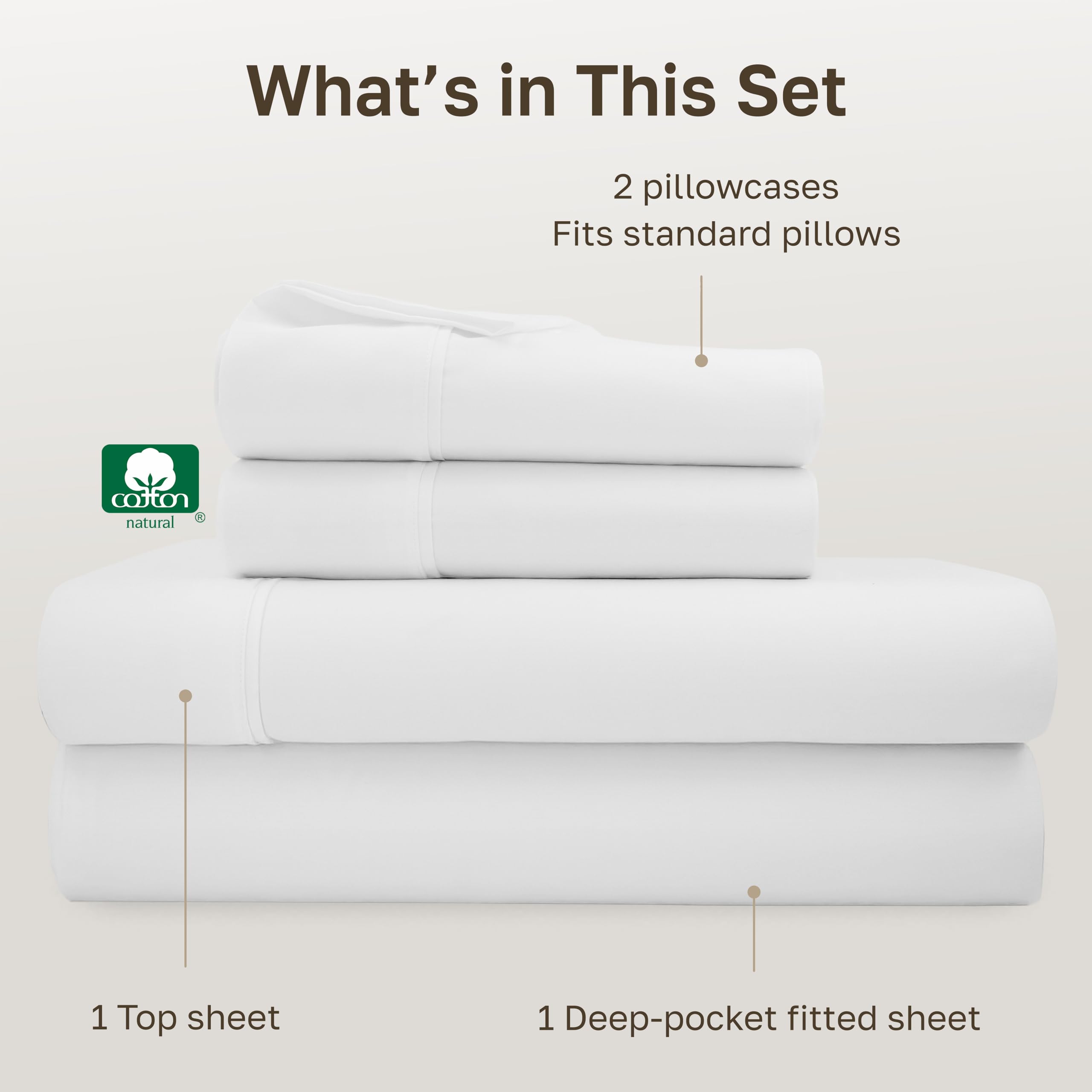 California Design Den antique white shade adds warm, soft bedding tone.