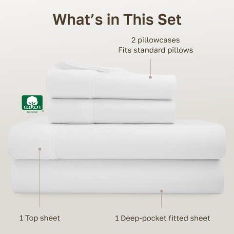 California Design Den antique white shade adds warm, soft bedding tone.