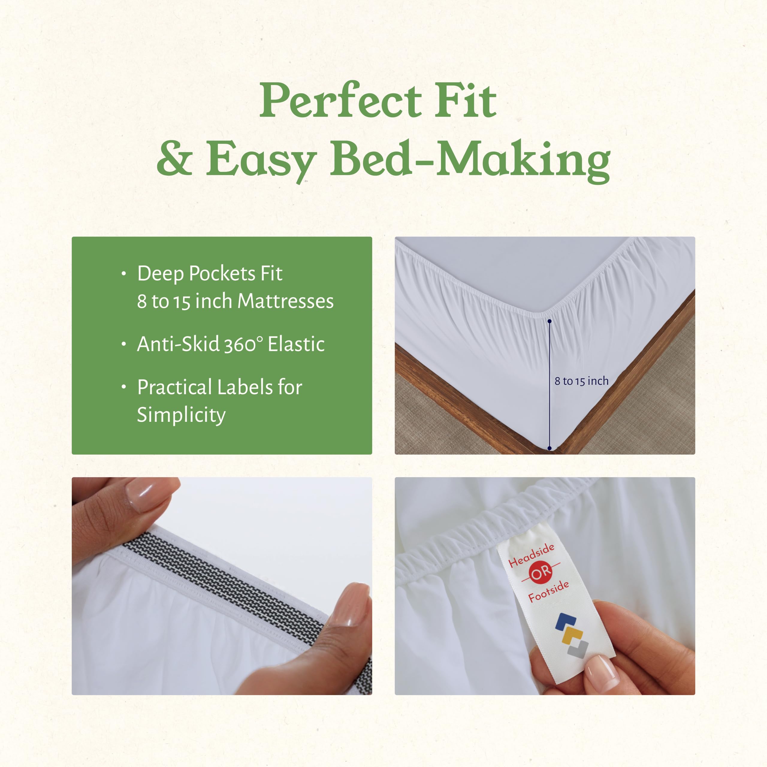 California Design Den bedding shown on bed highlighting crisp percale finish
