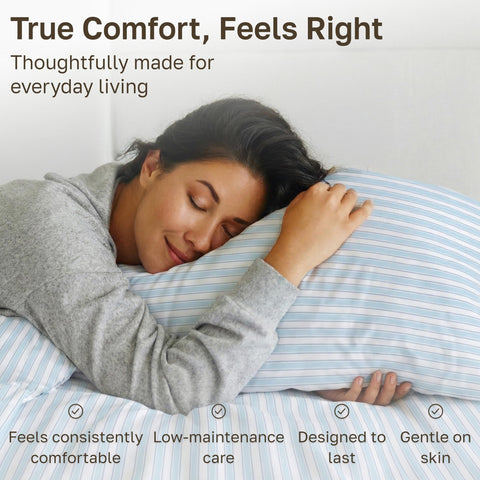 California Design Den breathable long-staple cotton sheets for cool, comfortable sleep.