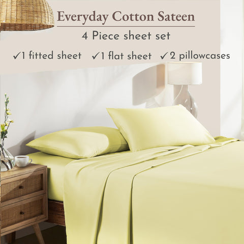 California Design Den butter pillowcase-2 showing smooth weave and easy care.